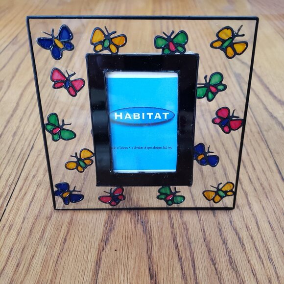 Urban Outfitters Habitat Butterfly photo picture frame small colorful - Picture 1 of 5